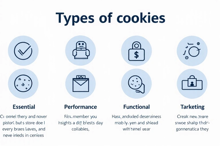 Grafički prikaz različitih vrsta kolačića