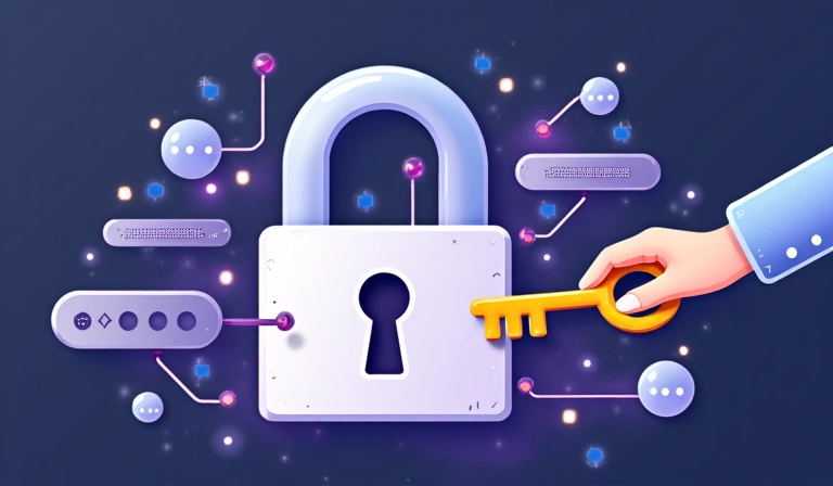 Ilustracija sa ikonom katanaca i ključeva, simbolizirajući kontrolu korisnika nad vlastitim podacima
